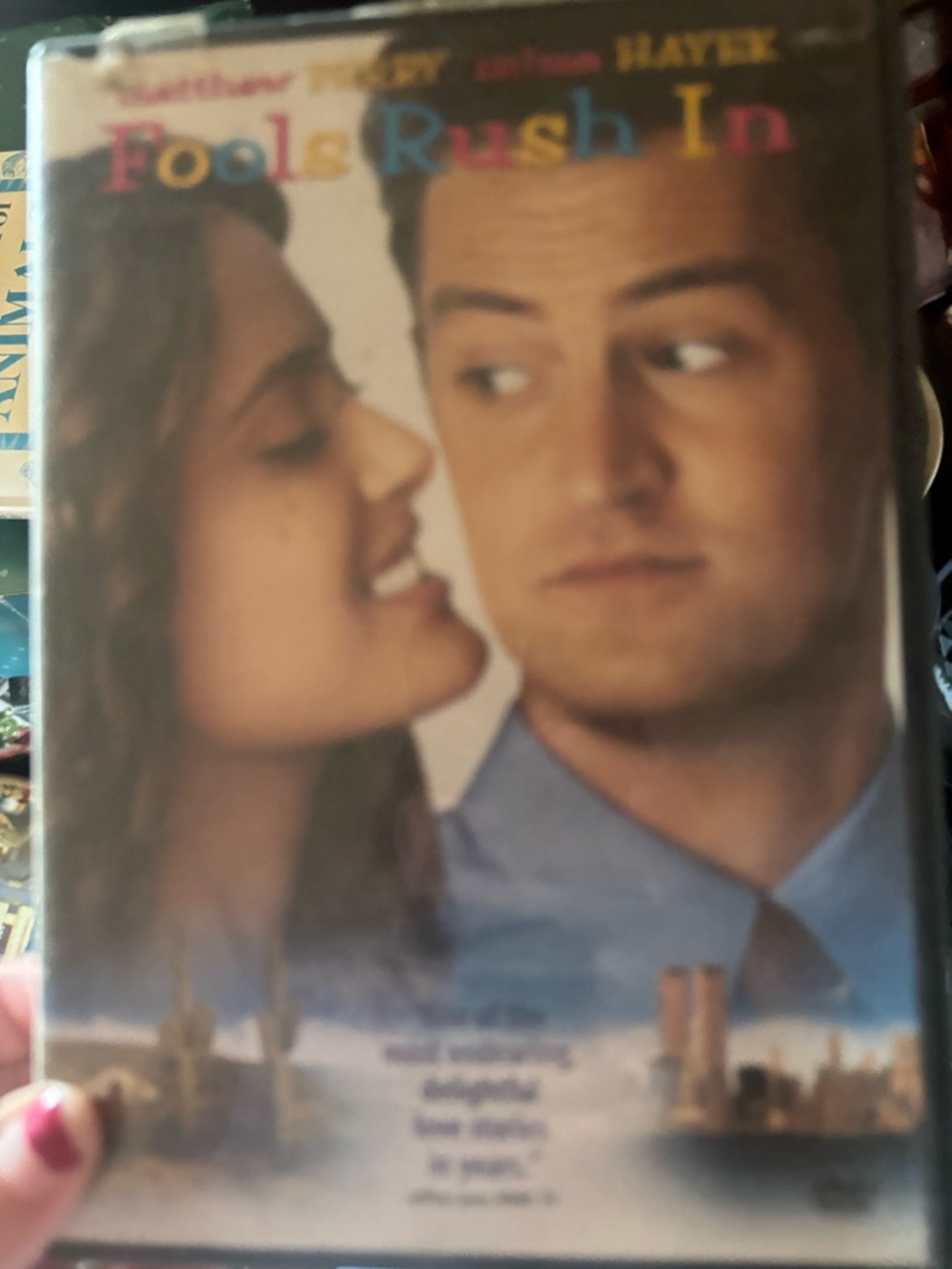 Fools Rush In Movie VHS - Romance Cover (Blue, Skin Tones)